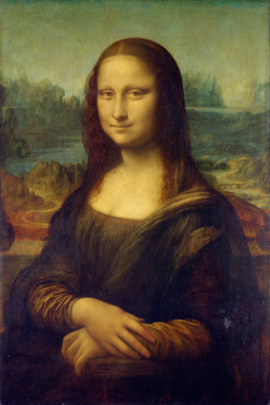 Portrait de Lisa Gherardini, épouse de Francesco del Giocondo dite Mona Lisa la Gioconda ou la Joconde par Léonard de Vinci
